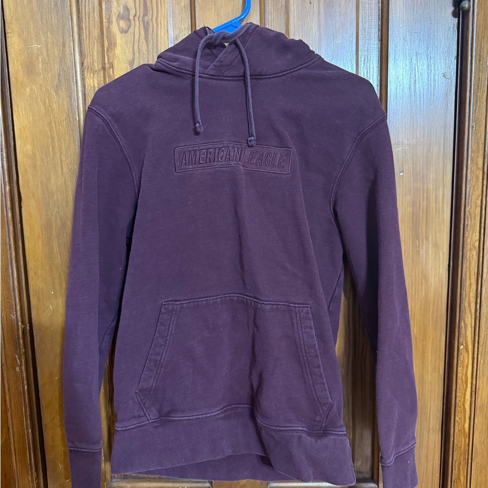 American Eagle Outfitters Men's Deep Purple Hoodie